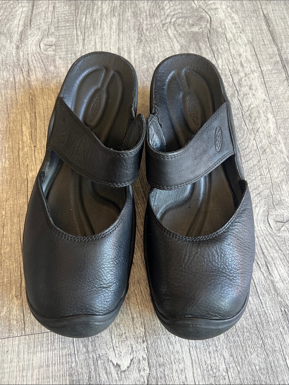 Keen Saratoga Black Mary Jane Flats Mules Womens Size 10